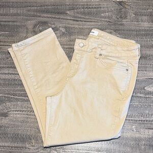 Women’s Sonoma Light Beige Capri straight leg cotton blend stretch